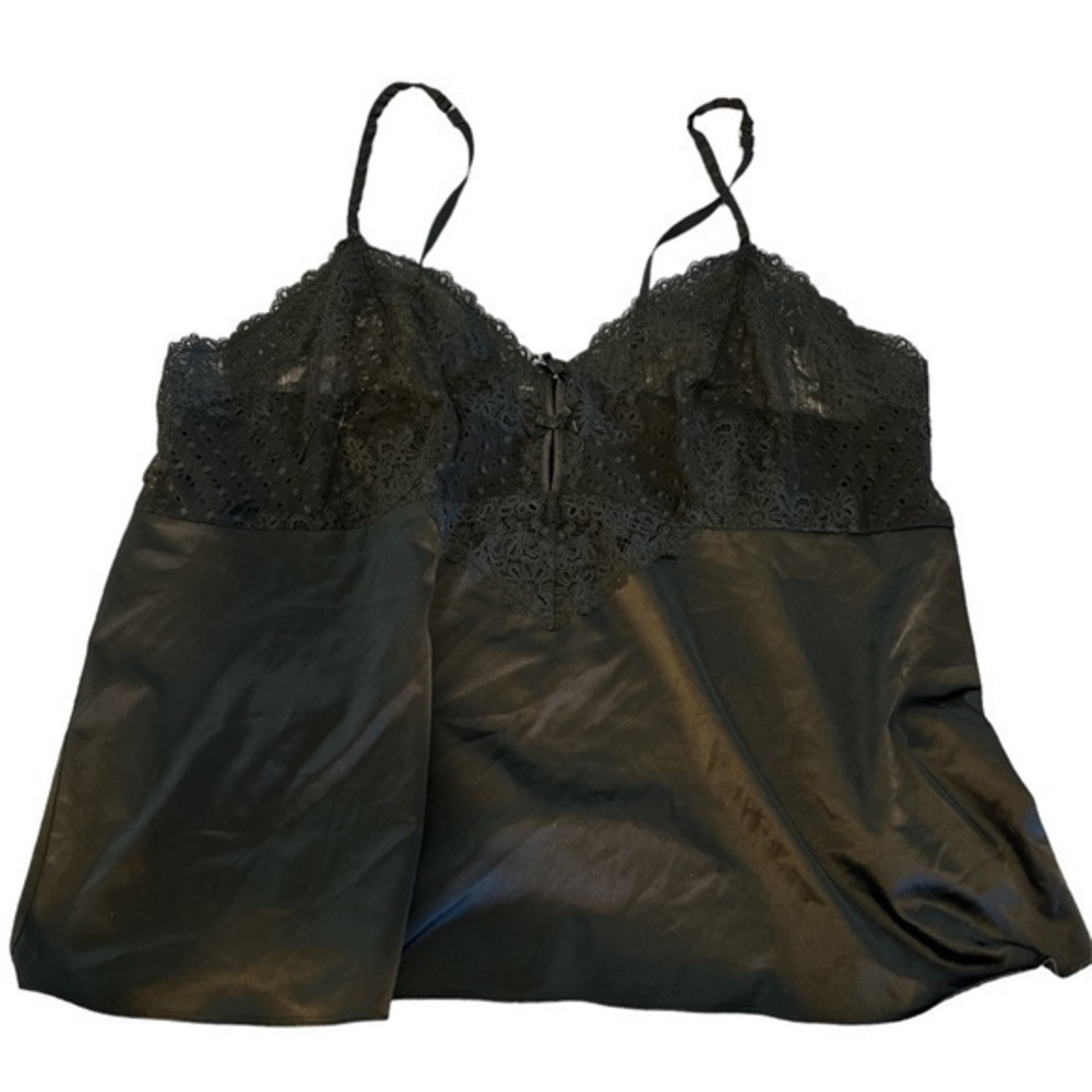 Women's Plus Size Cacique Black Lace Cami Pullover Tank Top Size 22/24 EUC #6692
